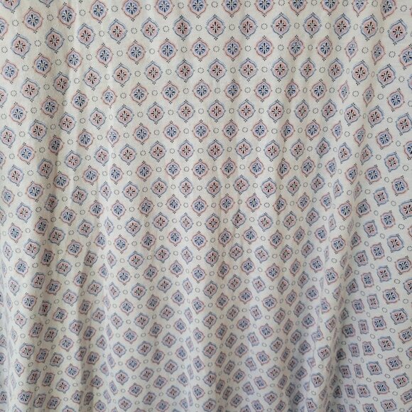 Aria Womens Nightgown 1X Plus Short Blue Geometric Lace Trim GEO234E - Picture 7 of 10